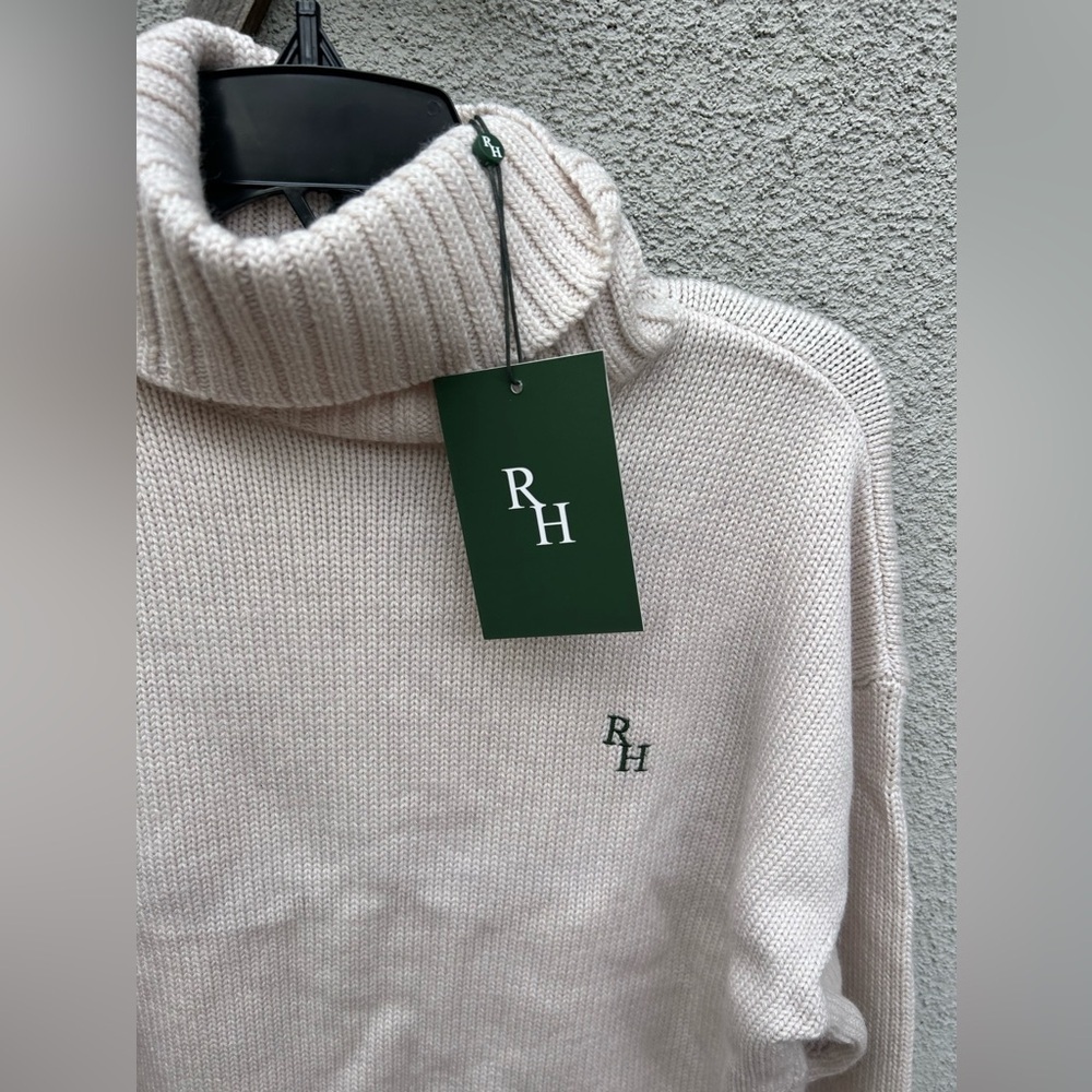 Recreational Habits Athos Cropped Turtleneck Sweater In Oatmeal New With Tags! — image 6 of 8